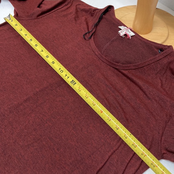 Umgee | Long Sleeve Burgundy Top, Side Knot Detail, Sz Med - Picture 8 of 10